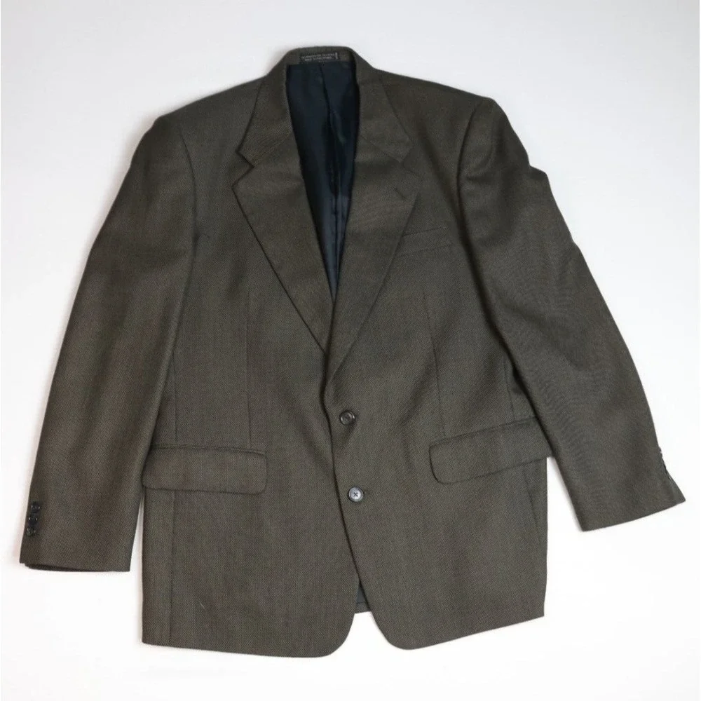 di Marabelli Mens Two Piece Pant‎ Suit Set Lined Brown/Beige 34x29.5